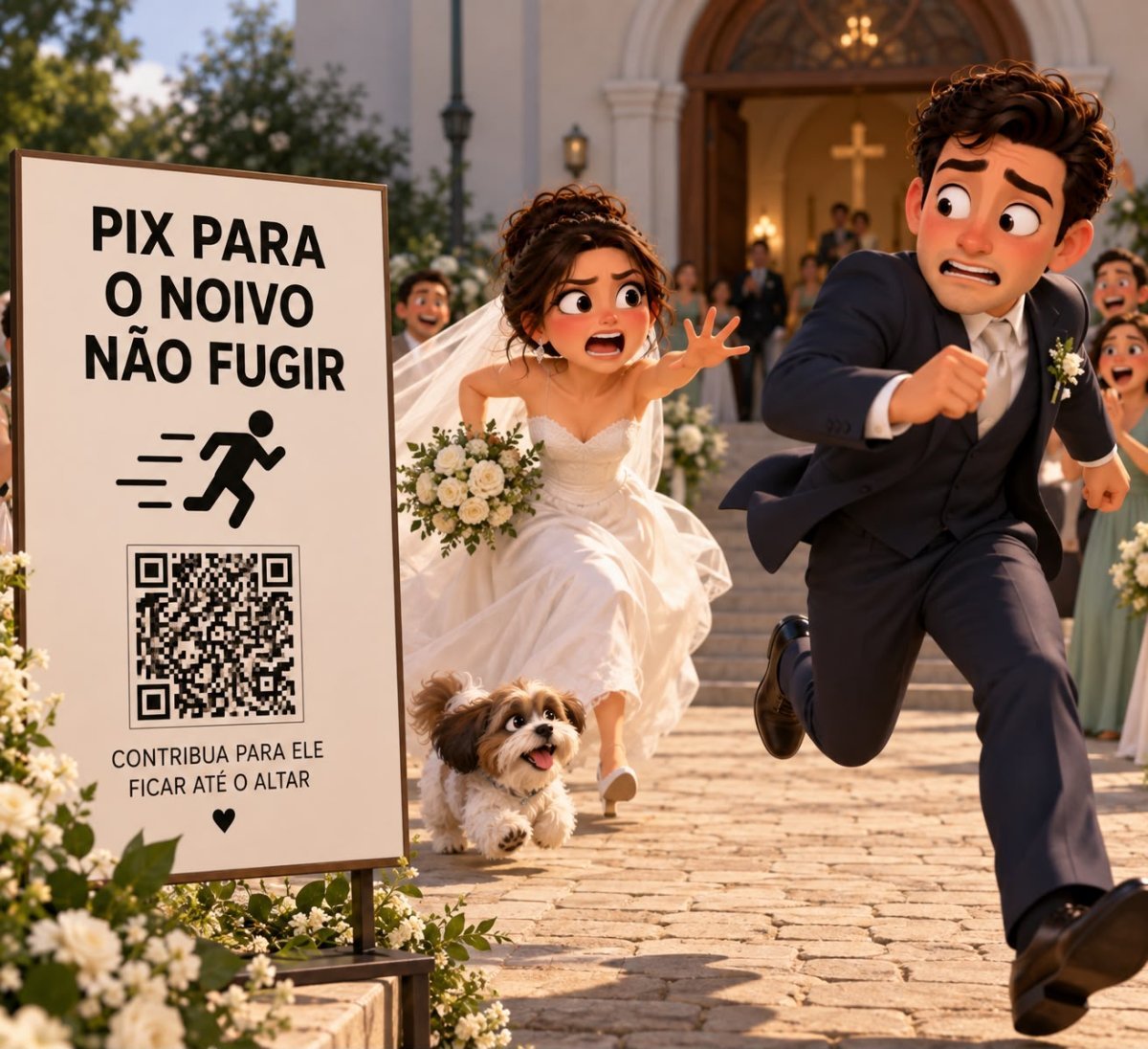 Pix para o noivo não fugir