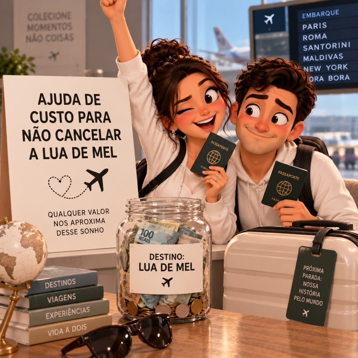 Ajuda de custo para não cancelar a Lua de Mel
