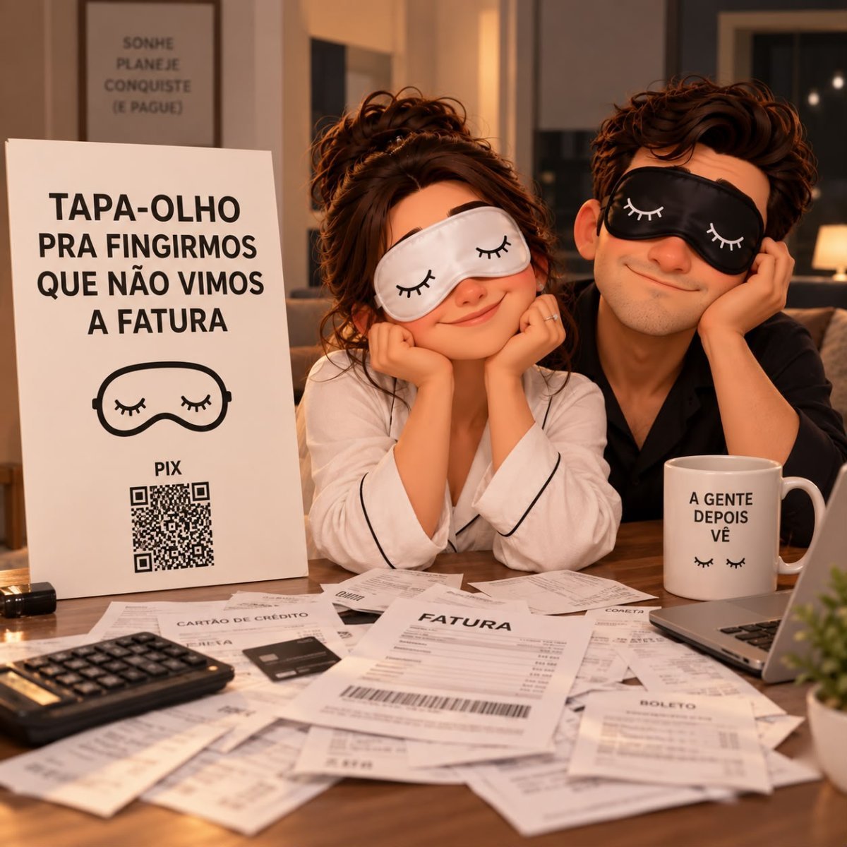 Tapa-olho pra fingirmos que não vimos a fatura