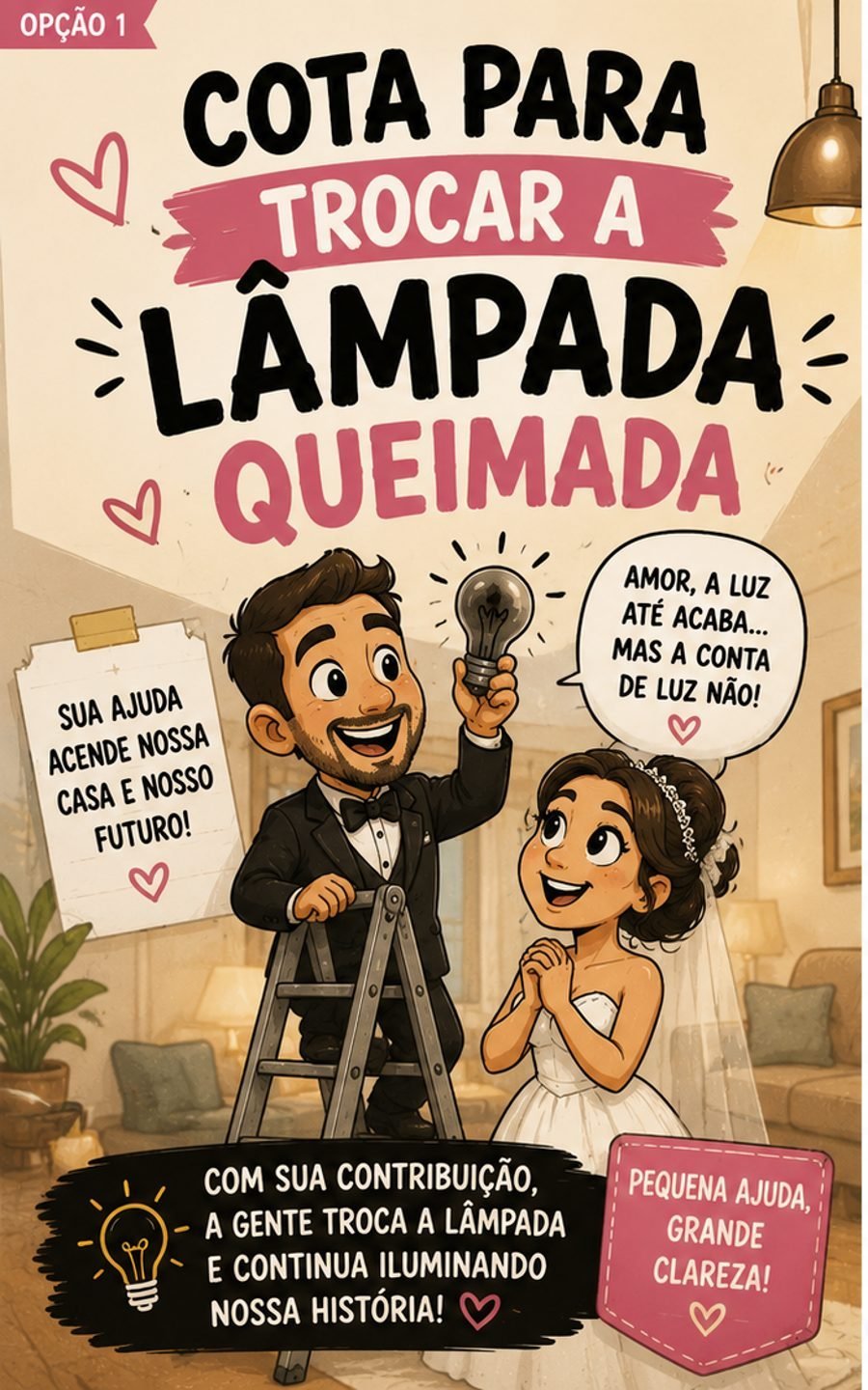 Cota para trocar a lâmpada queimada